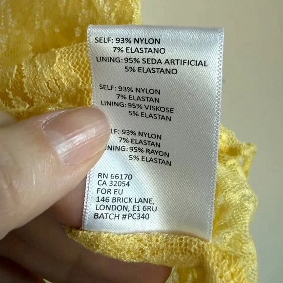 Urban Outfitters Kimchi Blue Sunny Lace Babydoll Milkmaid Blouse Sheer M - Picture 4 of 8